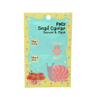 Двухступенчатая маска с улиткой и красной икрой Snail Caviar (Facy) - 10гр.