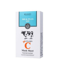 Milk Plus Q10 + Vitamin C Mask Sheet (SCENTIO) - 10pcs