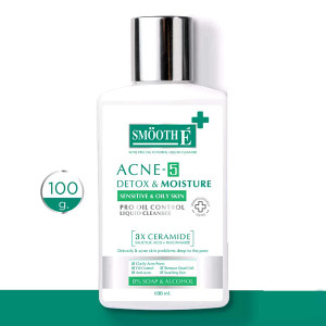 Очищающий гель для лица Smooth E Acne-5 DETOX & MOISTURE LIQUID CLEANSER - 100мл.