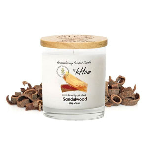 Sandalwood Aromatherapy Soy Wax Candle (H-hom) - 250g.