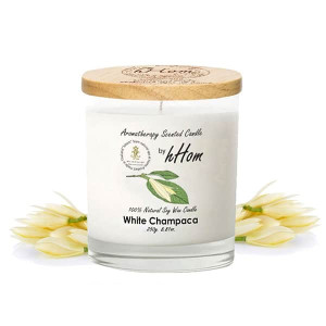 Белая Чампака Свеча из соевого воска с натуральной ароматерапией (H-hom) - 250гр.