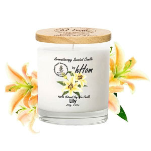 Lily Aromatherapy Soy Wax Candle (H-hom) - 250g.
