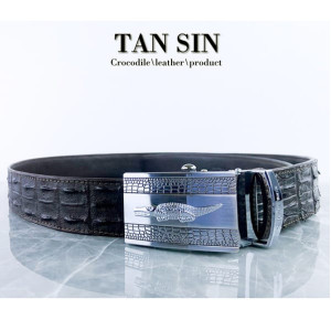 Ремень из Крокодиловой кожи мужская кость коричневый (TAN SIN) - 1.5-дюймовый
