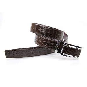 Мужской натуральный крокодил кожаный пояс (FINDIG) - коричневый.