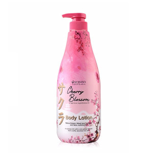 Cherry Blossom Lightening & Smooth Body Lotion  (SCENTIO) - 700ml.