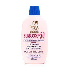 Солнцезащитный крем SUNBLOCK SPF 50 (Hawaiian Style) - 120мл.