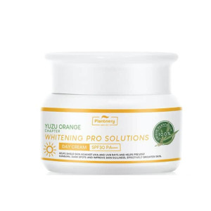 Крем для лица осветляющий и защищающий 2 в 1 Yuzu Orange  SPF30 PA+++ (Plantnery) - 50гр.