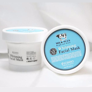 Milk Plus Bright and White Whitening Facial Mask  (SCENTIO) - 100ml.