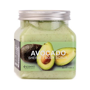 Avocado Brightening Sherbet Salt Scrub (SCENTIO) - 350ml.