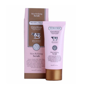 Double Milk Triple White Skin Refining Scrub (SCENTIO) - 100ml.