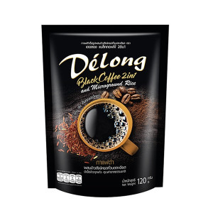 Черный кофе 2в1 с микро-гранулами риса (Delong) - 120 гр.