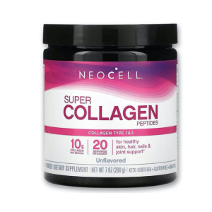 Neocell Super Collagen Powder Collagen Peptide Unflavor Dietary Supplement Product 1 & 3 Volume 200 g