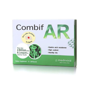 Intestinal probiotic 4 million Bifidobacteria (Combif AR) - 10 capsules. Intestinal probiotic 4 million Bifidobacteria (Combif AR) - 10 capsules.