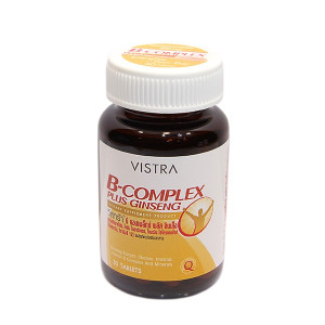 B Complex Plus Ginseng (Vistra) - 30 tablets.