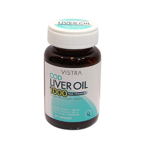 Cod Liver Oil 1000 Plus Vitamin E  (Vistra) - 30 capsules.