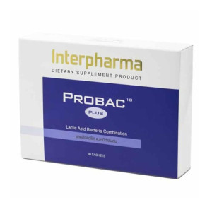 Probac 10 plus is a complete synbiotic formulation (Interpharma) - 30 sachets.