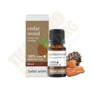 Cedar Wood China 100% Pure Essential Oil  (Sabai Arom) - 10ml.