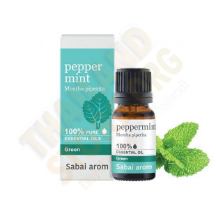 Peppermint 100% Pure Essential Oil  (Sabai Arom) - 10ml.