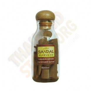 Sandalwood Incense Cone Standard 100% jars (Harvest) -40g.