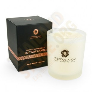 Rose - Natural Aromatherapy Soy Wax Candle (Mistique Arom) - 190g.