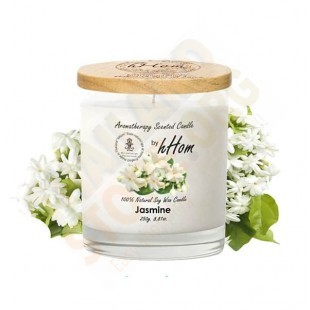 Jasmine Aromatherapy Soy Wax Candle (H-hom) - 250g.