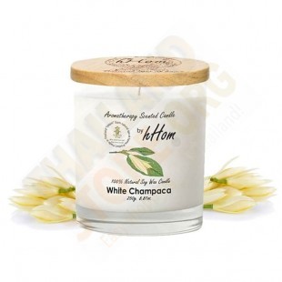 White Champaca Aromatherapy Soy Wax Candle (H-hom) - 250g.