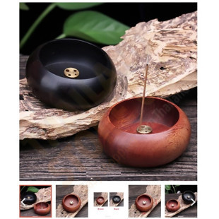 Incense Stand Thai Wood Bowl - Pair (2pcs)