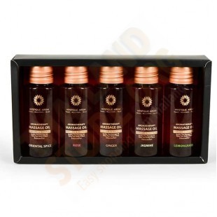 Aromatherapy Massage Oil Gift Set  (Mistique Arom) - 5 x 30 ml.