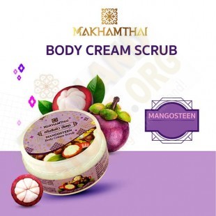 Skin scrubbing cream mangosteen beautiful clear formula without acne (Makhamthai) 100g.