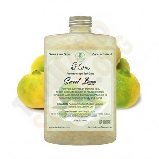 Aromatherapy salt soak Sweet Lime scent (H-Hom) - 600g.