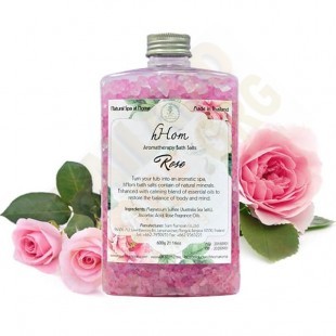 Aromatherapy salt soak Rose scent (H-Hom) - 600g.