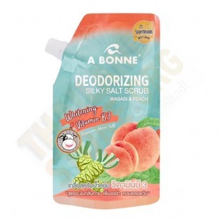 Deodorizing Silky Salt Scrub Wasabi & Peach (A bonne) 350g.