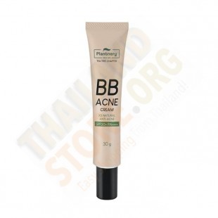Солнцезащитный крем BB Крем для лица Tea Tree  Acne Sunscreen SPF50+ PA++++ (Plantnery) - 30 гр. 