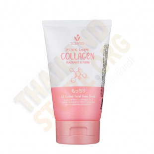 Pink Collagen Radiant & Firm Oil Control Facial Foam Scrub (SCENTIO) - 100g.
