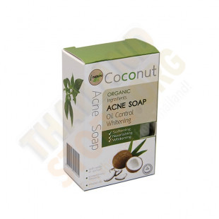 Organic coconut soap against Acne (Nature) - 100g.