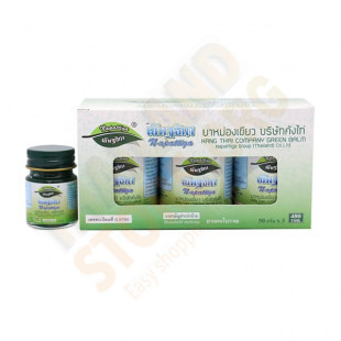 Green Herbal Balm (NAPATTIGA) 50g x 3pcs