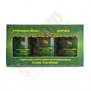 Herbal Balm Green Cryptolepis Buchanani (Changthai) - 50g.*3pcs