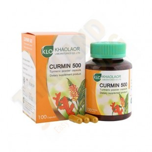 Phytopreparation capsules with CURMIN 500+ (Khaolaor) - 100 capsules.