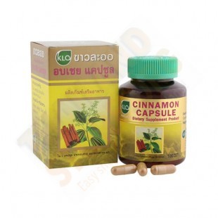 Cinnamon capsules (Khaolaor) - 100 capsules.