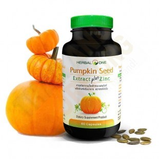 Экстракт Семян Тыквы И Цинк Pumpkin Seed Extract with Zinc (Herbal One) - 60 капс.