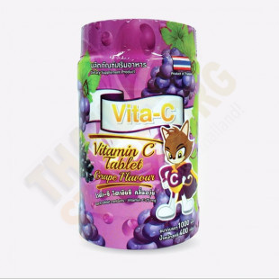 Vita-C Vitamin C Grape Flavor (1 Bottle x 1,000 Tablet )