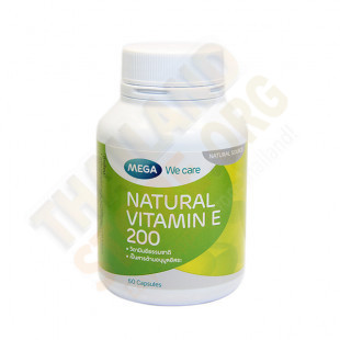 Натуральный витамин Е 200мг (MEGA) - 60 капсул.