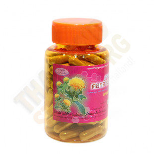 Phytopreparation Compaund Safflower (Thongtong Brand) - 100 capsules.