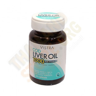 Cod Liver Oil 1000 Plus Vitamin E  (Vistra) - 30 capsules.
