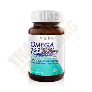 Omega 3-6-9 1000mg Plus Vitamin E  (Vistra) - 30 capsules.