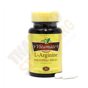 L-Arginine 500mg (Vitamate) - 30 capsules.