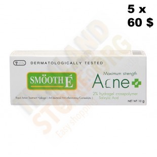 Hydrogel Acne + Maximum Strength 2% Cross-Polymer Salicylic Acid (SMOOTH-E) - 10g. x 5 pcs.