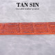 Crocodile leather female belt with bone red (TAN SIN) - 1.5-inch