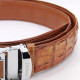 Men's Natural Crocodile Leather Belt (FINDIG) - Light Brown.